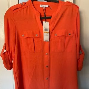 Calvin Klein orange blouse